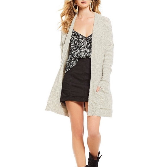 FREE PEOPLE Phantom Cardigan NWT S Heather Grey - Picture 5 of 11